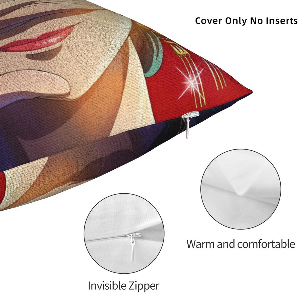 Maomao Anime Square Pillow Cases The Apothecary Diaries Cushion Cover Creative Polyester Decorative Pillowcase for Sofa 4040cm