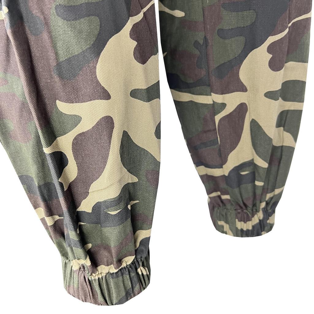 Women's Casual Loose Camouflage Workwear Jumpsuit Overalls