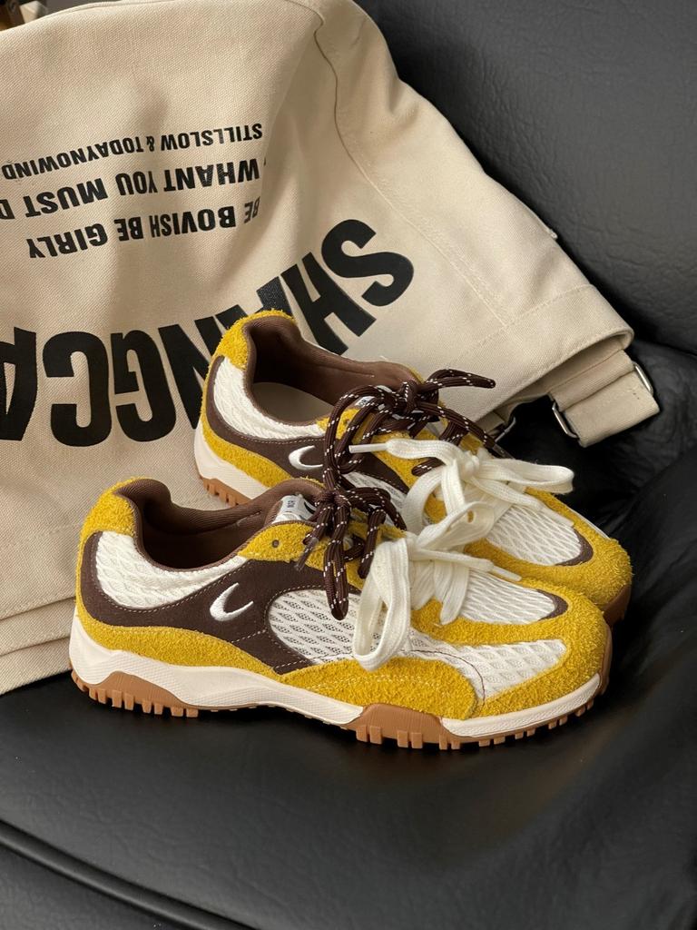 2025 summer new Korean German training shoes mesh retro breathable thin versatile casual sports flat-soled Forrest Gump shoes