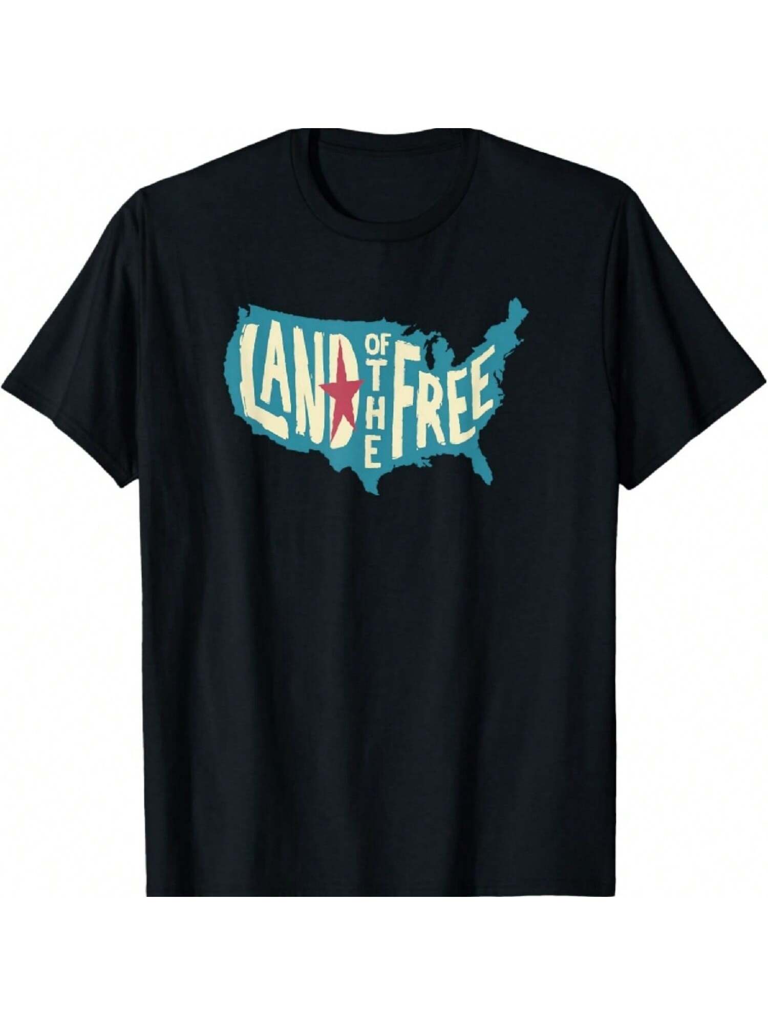 4th Of July Map Of The USA Land Of The Free T-Shirt S разноцветный
