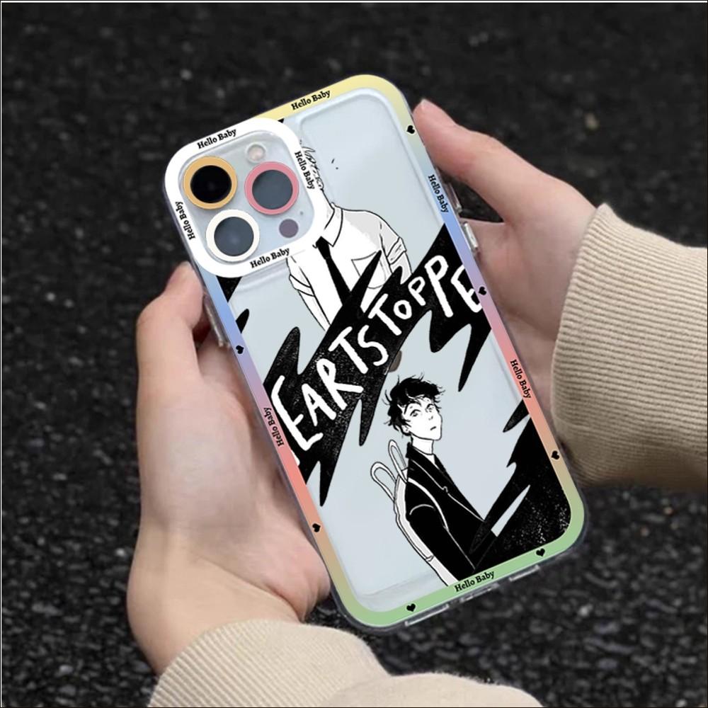 Pouzdro na telefon Heartstopper pro iPhone 13 14 Pro Max XS XR 12 11 Pro 13 Mini 6 7 8 Plus měkký průhledný zadní kryt