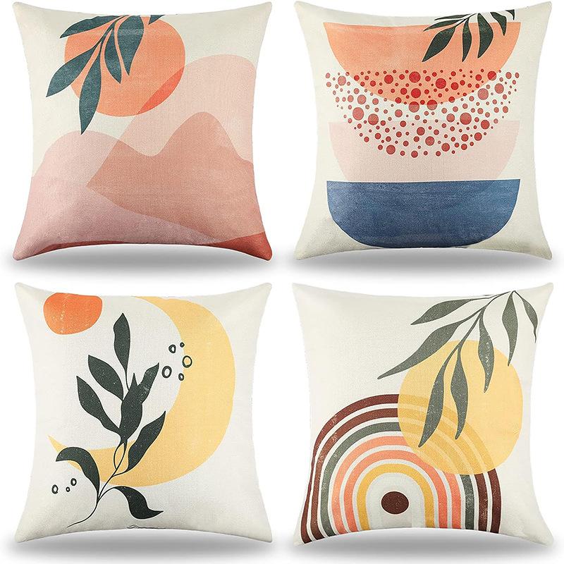 Nordic Ins Morandi Style Pillowcase B&B Decorative Sofa Pillow Polyester Pillow Bedside Pillow