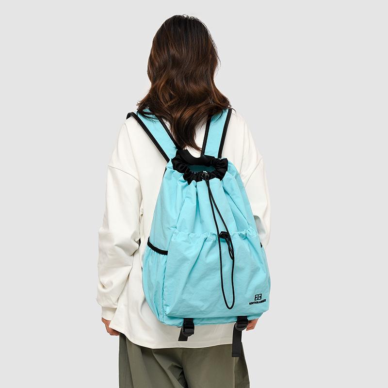 

Contrast Color Student Bag Women s Sports Backpack Lightweight Backpack Travel Oblique Span Bag Tide No specification синий
