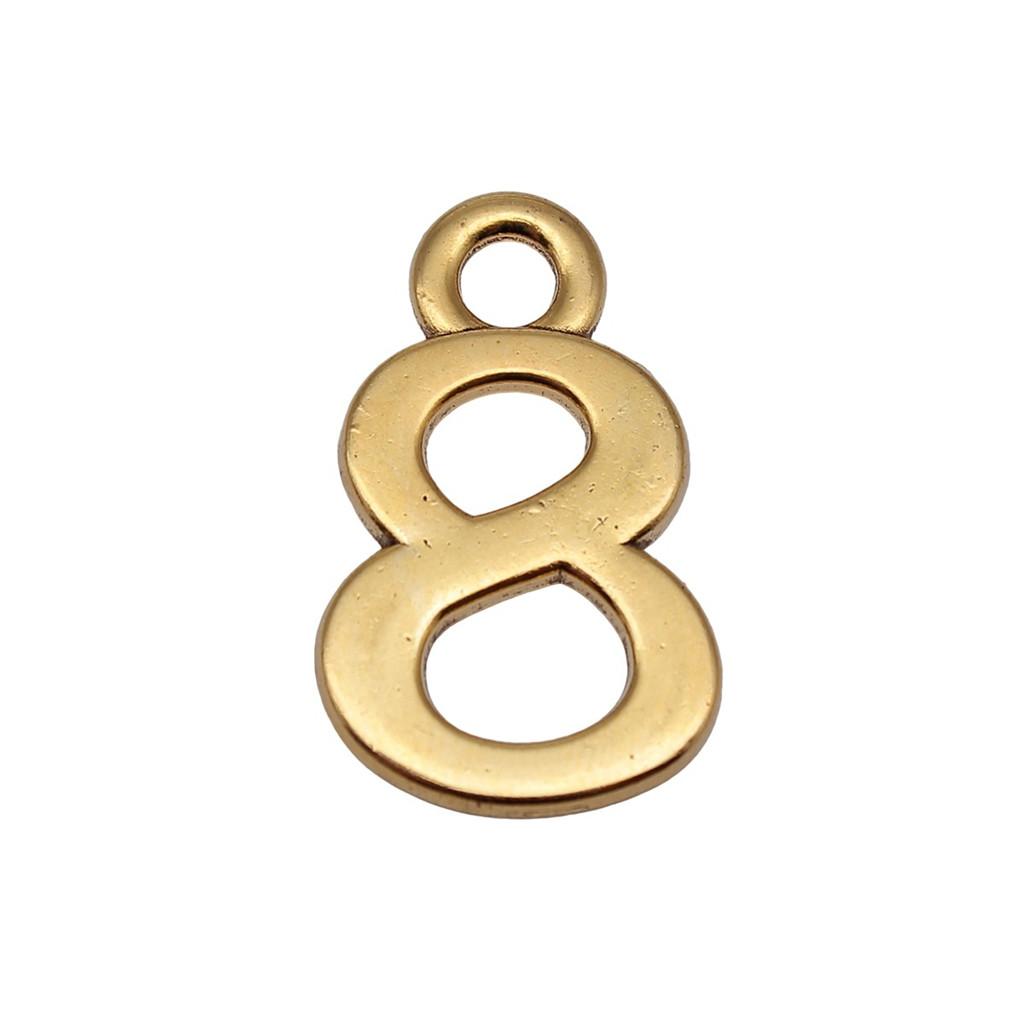 Number Tags Charms Alloy Pendants For Birthday Party Jewelry Making Accessories