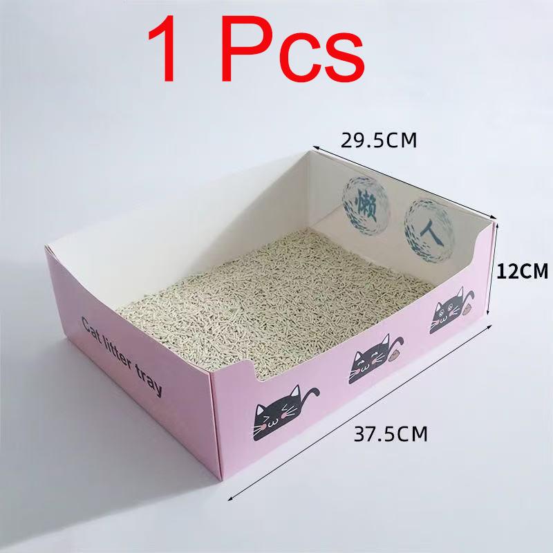 Disposable Cat Litter Box PP Waterproof Cat Toilet Oversized Folding Cat Portable Outdoor Temporary Car Box Cat Toilet Special