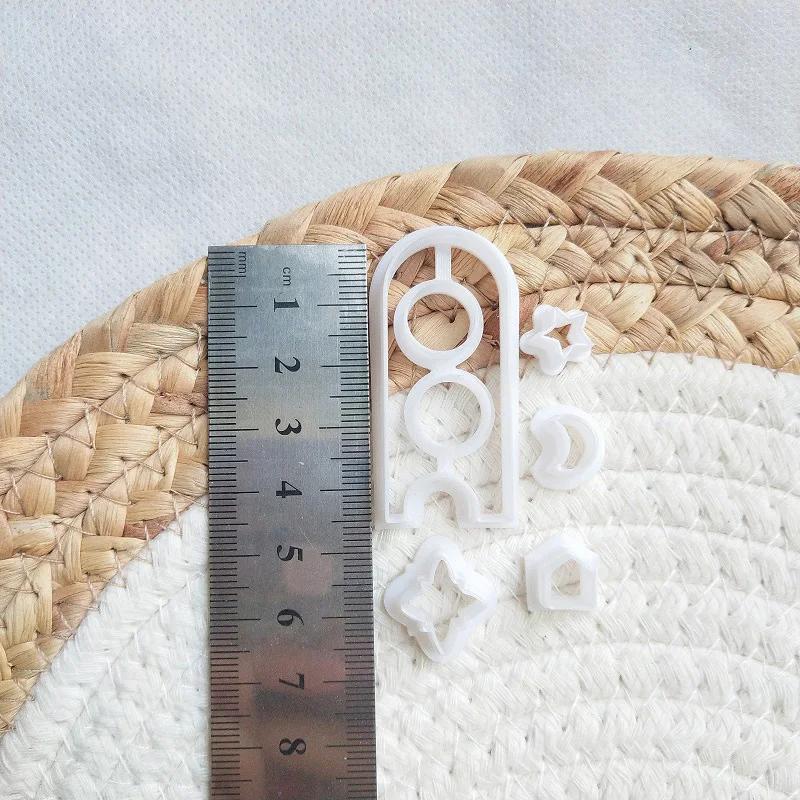 NEW Polymer Clay Cutters Flower Arched Geometry Clay Cutters for Jewelry Making French Earring Cutters for Pottery Clay Tools