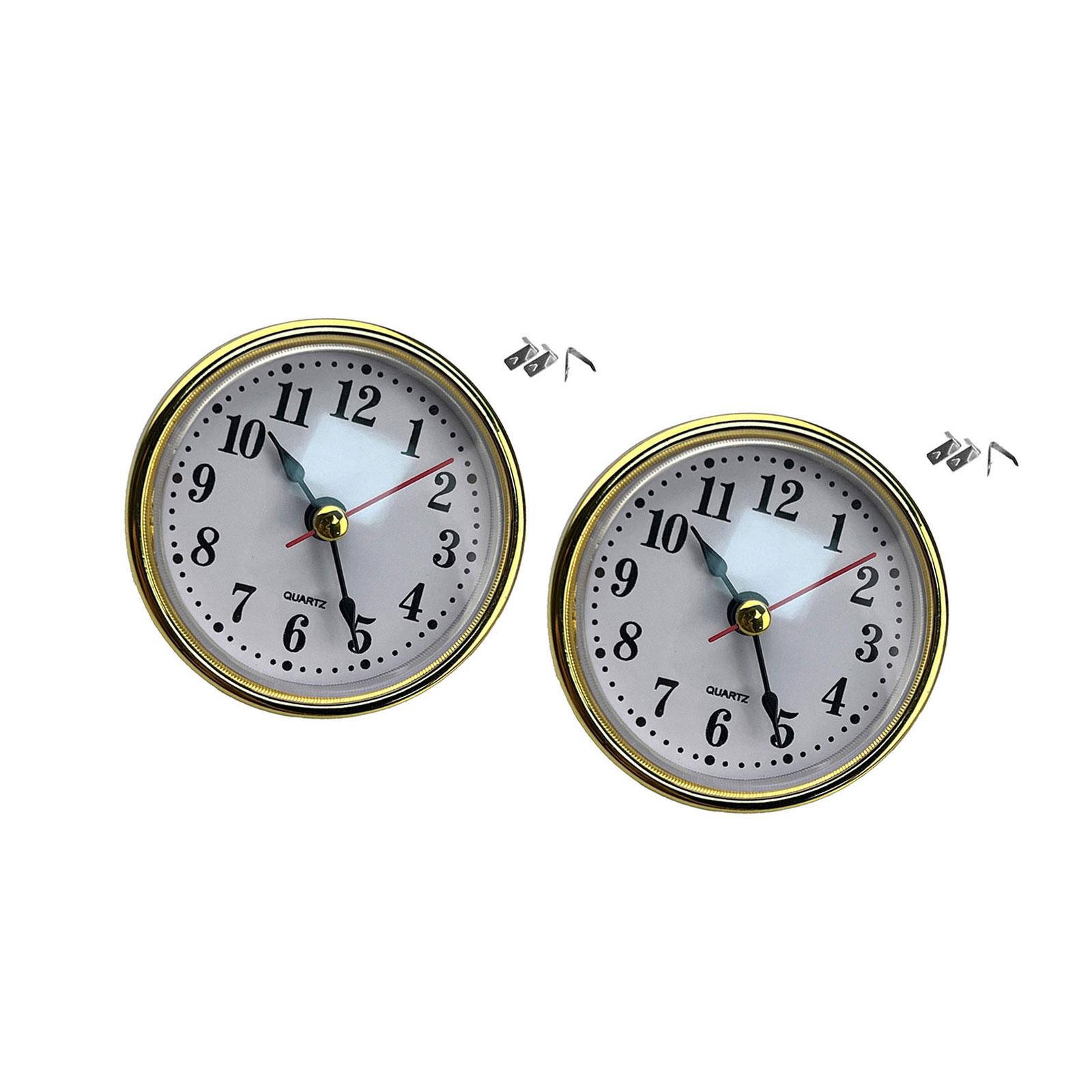

Круглый кварцевый часовой механизм диаметром 65 мм с белым циферблатом и отделкой золотистого или серебристого цвета для поделок своими руками и ремонта A