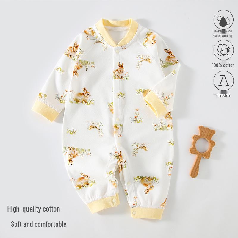 

Хлопковый боди с длинным рукавом для новорожденных - Весенне-осенний боди и бесшовная пижама 73