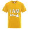 49 1 Plus Middle Finger Fifty Funny 50th Birthday New Unisex Quick Dry Ordinary Thin Short Sleeve Sport Tshirt Breathable Top