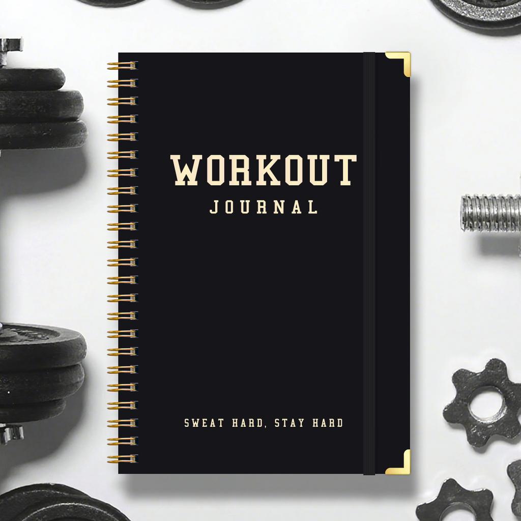 Workout Journal Spiral Notebook A5 Fitness Planner Daily Gym Log Exercise Tracker With Stickers  Progress Pages