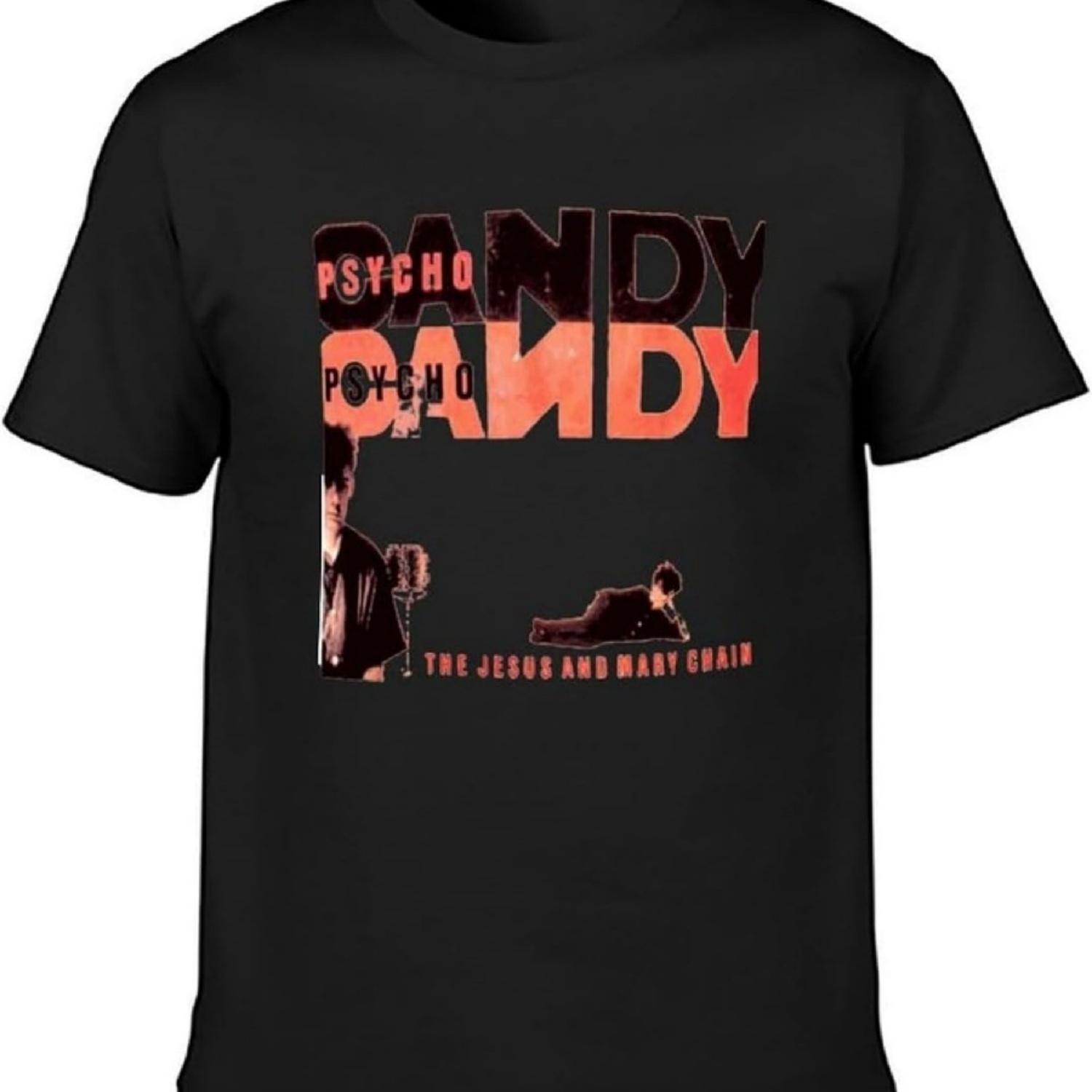 

Men s Summer T-Shirt The Jesus and Mary Chain Psycho Candy Rock Pure Cotton is More Hygroscopic Black XXXXXL чорний
