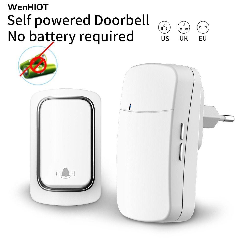 Waterproof Door Ling Call Equipment EU/US/UK Plug Wireless Doorbell Kit  Classroom