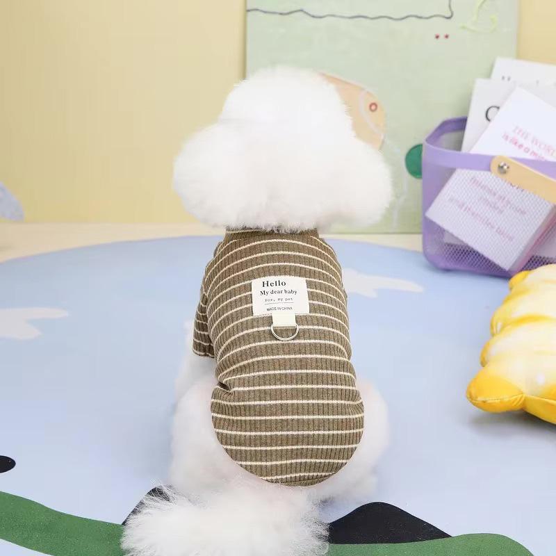 Dog Vest T-Shirt Cute Puppy Clothes Fashon Striped Cat Dog Shirt Chihuahua Bichon French Bulldog Pet Clothing Girls Dog Costume