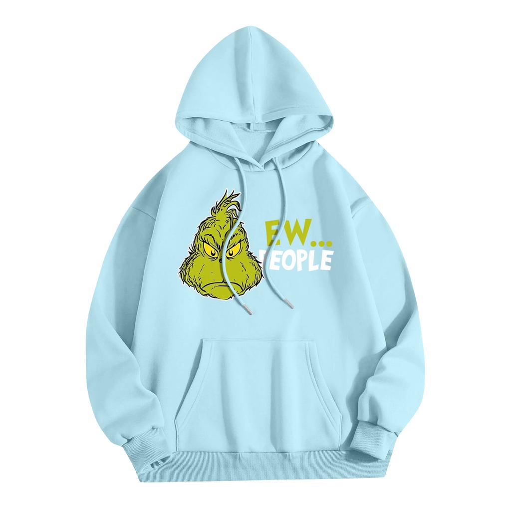 Women's Fashion Women's Lightweight Long Sleeve Pullover With Pockets Preppy Graphic Hoodie