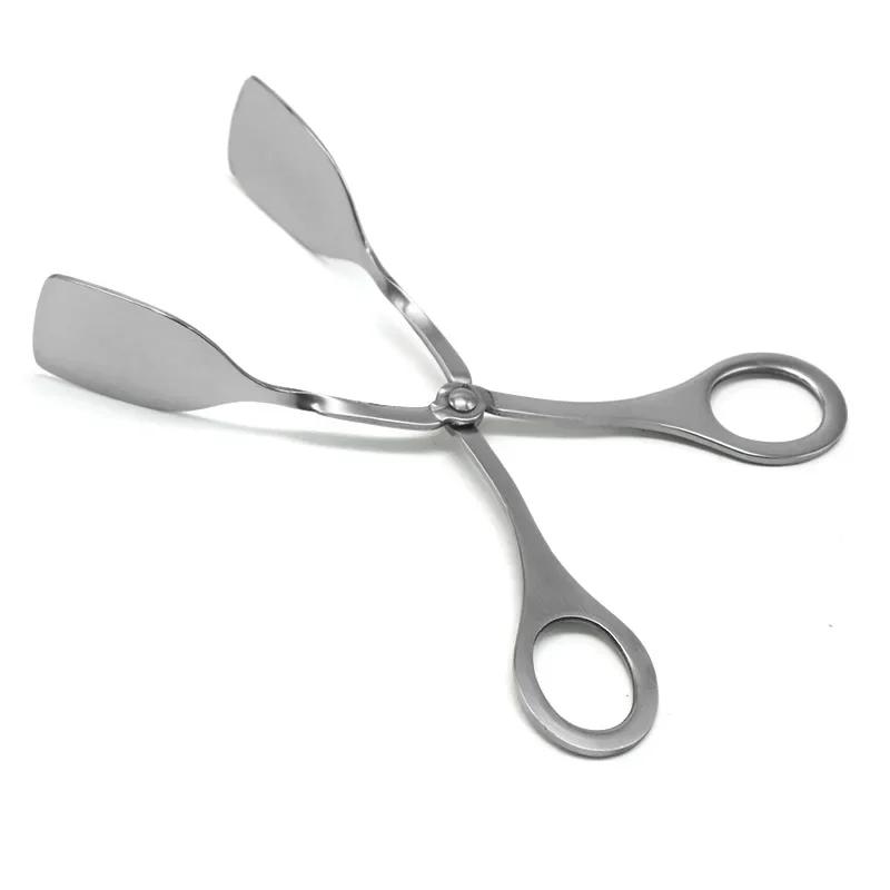 Creative Fashion Kitchen Grill Tongs 304 Stainless Steel Food Steak Scissors Barbecue Clip Multi-Purpose Restaurant Baking Bread