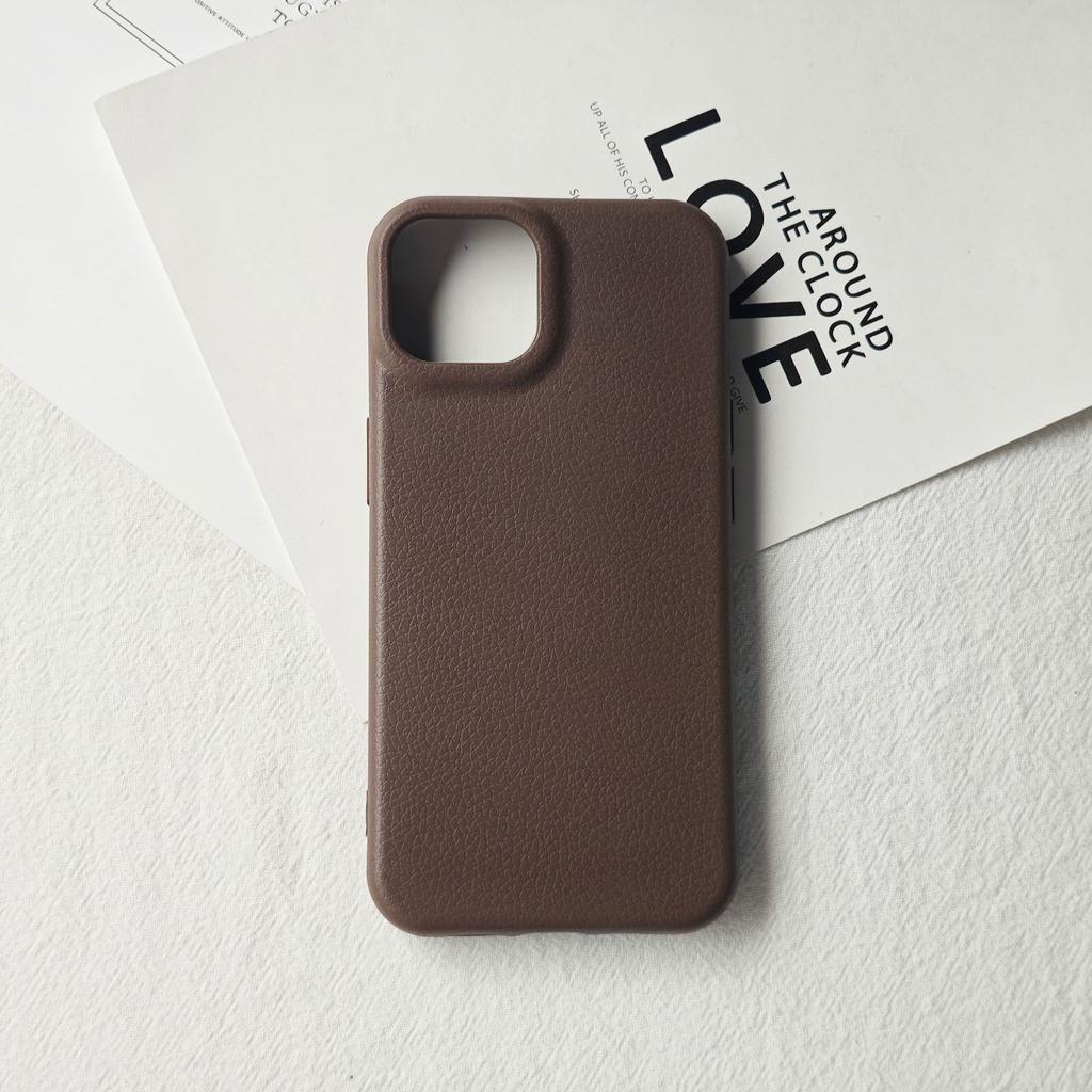 Leather Texture TPU Soft Case Compatible with iPhone 16 Pro Max Apple 13/14 Phone Case Manufacturer Wholesale Styles Materials