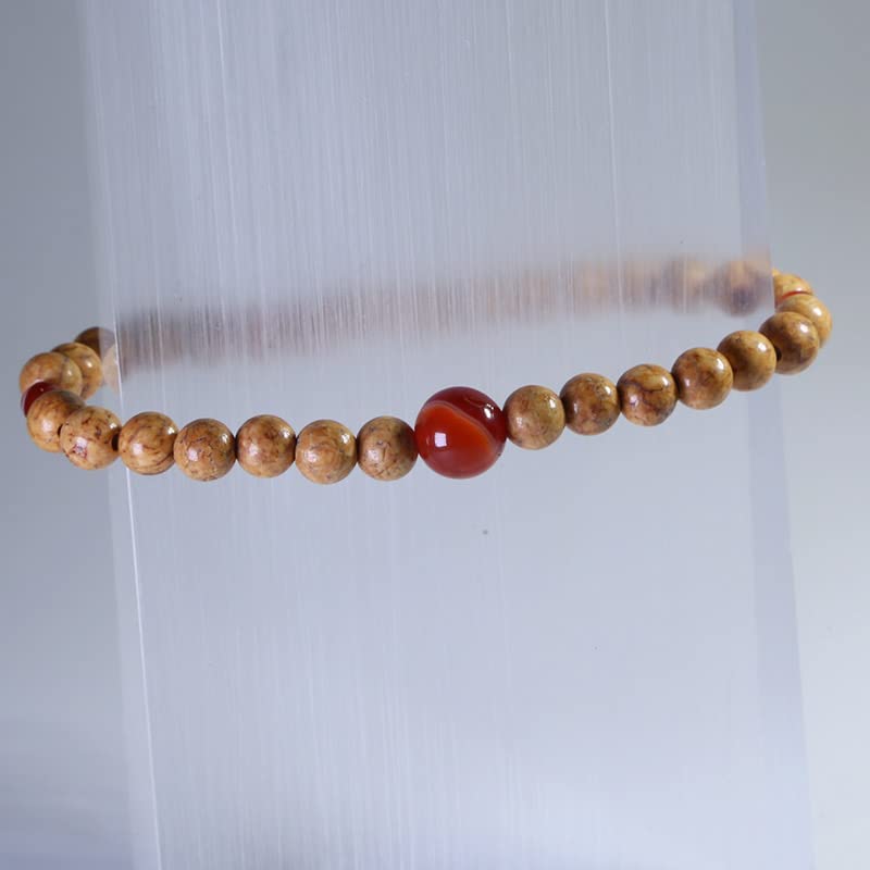 Approximately 5mm Bodhi Tree Bracelet, Buddhist Prayer Beads, Obsidian, Rosary, Natural Stone, Amulet, Birthstone, Protection from Evil, Power Stone,