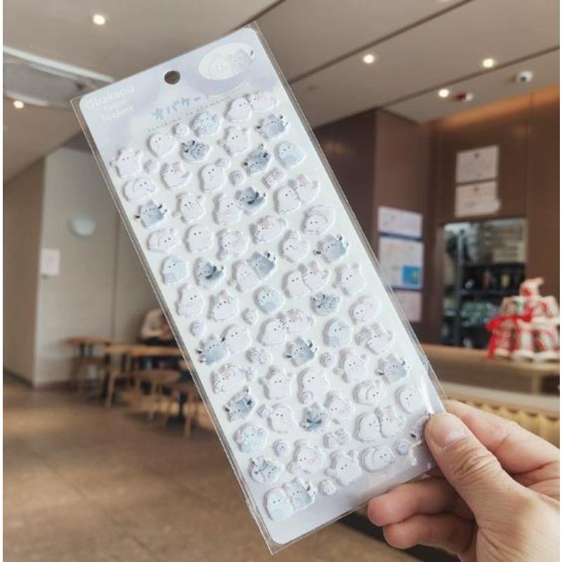 "Youyou Family 3D foam sticker, cute cartoon animal phone case decoration decal, suitable for handicrafts and phone decoration"