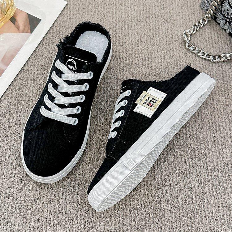 2025 Spring, Summer, Autumn and Winter Foreign Trade New Women's Shoes Women's Board Shoes Student Shoes Little White Shoes Low-top Round Head Ribbon