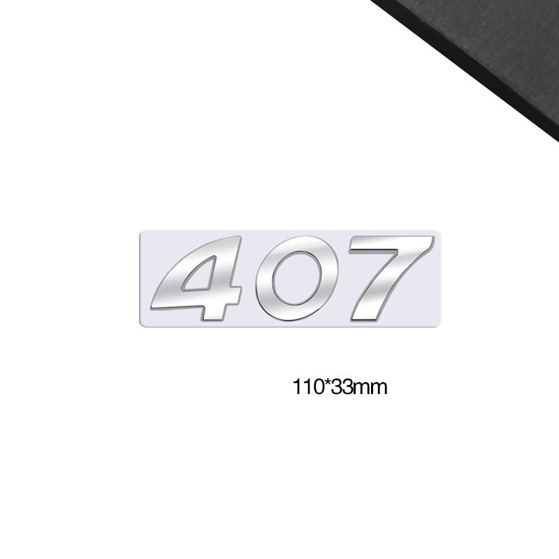 3D-Styling Für RCZ 407 408 508 2008 3008 4008 5008 107 WMBD6 Metall-Emblem Auto-Buchstaben Heckklappen-Aufkleber Abzeichen Auto-Zubehör