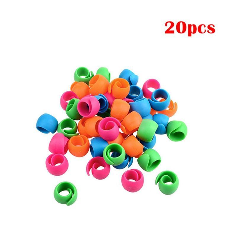 Dailylike 20pcs Thread Spool Huggers Bobbin Clamps Holders Keep Thread Spools From Unwinding Peels Sewing Accessories. White