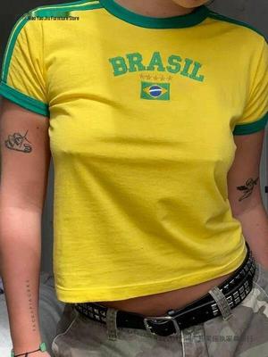 Dámský crop top Y2K úzkého střihu - Streetwear v evropském a americkém stylu