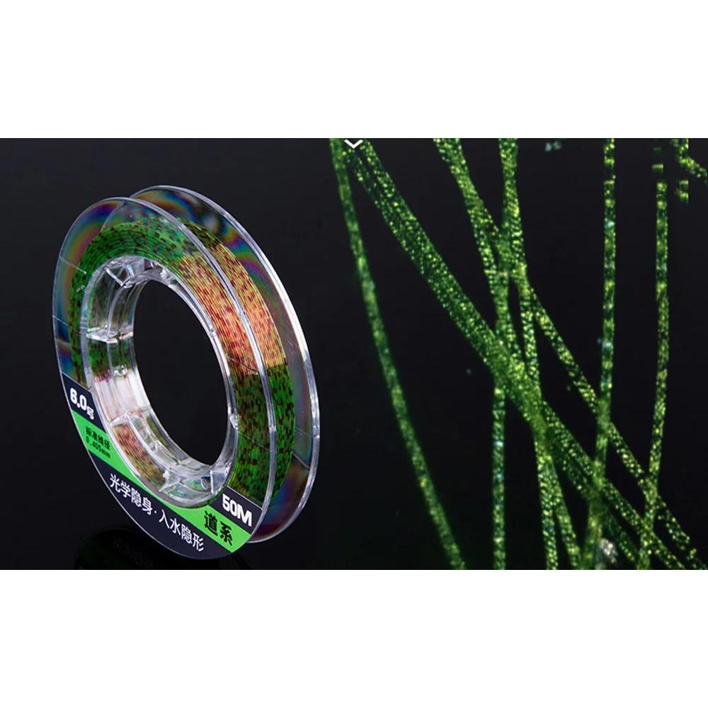 2Pcs Invisible Fluorocarbon Fishing Line 50m Main/Sub Leader Sinking Strong Lines for Carp Bass Stream Fishing Low Camouflag 260319