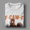 Men's T-Shirt Funny Halloween Rooster F-Caw-F Spooky Chicken Creative Pure Cotton Tees Short Sleeve  T Shirts Round Neck Clothes