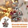 Bunny Acrylic Pendant Ornaments 2D Flat Pendants Car Home Backpack Decor Hanging Ornament Decor Hanging H1H1