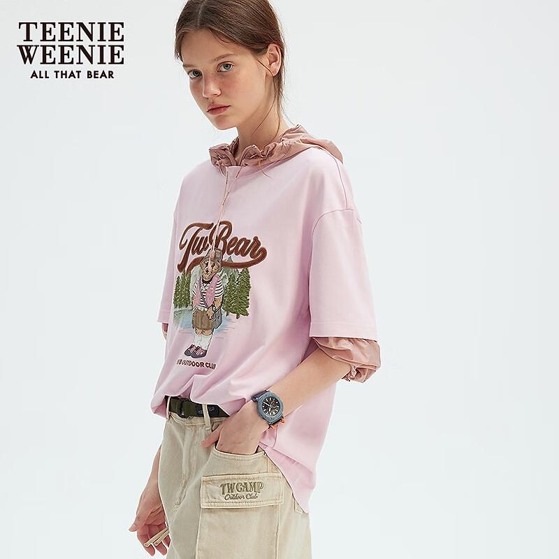 Teenie Weenie Women's Embroidered Bear T-Shirt