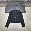 Xiangjia 2025 A/W Multi-Button Round Neck Knit Cardigan - Elegant & Versatile Short Jacket