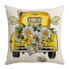 Bee Day Pillow Cartoon Spring and Summer Sofa Pillow Living Room Decoration Sunflower New Printed Pillow Cover