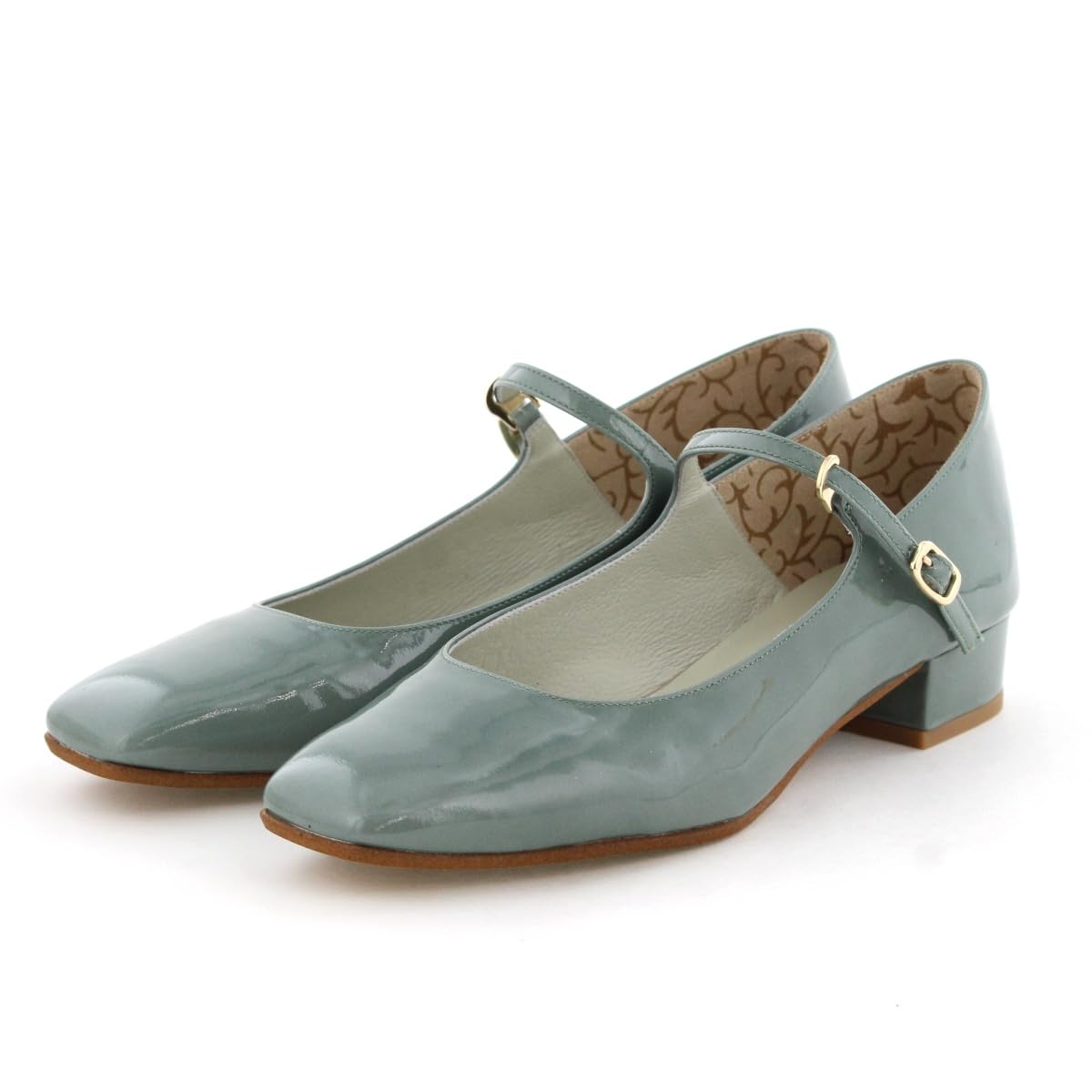 

HIMIKO/Himiko/Square Toe Mary Jane Pumps/651111 Green 255