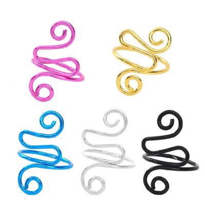 5Pcs Adjustable Knitting Loop Ring Crochet Loop Metal Yarn Guide Finger Holder