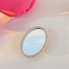INS Korean Cute 3D Diamonds Love Heart Make Up Mirror Griptok Bracket For iPhone 14Pro Phone Holder Ring Support Stand Grip Tok