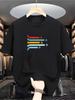 Vintage Stripes Airplane T and Kids Tshirt Men Women Rainbow Plane Minimal Travel Lover Print Short Sleeve Cotton Street Tops