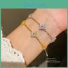 Fashion Floral Zircon Pendant Bracelet For Women Summer