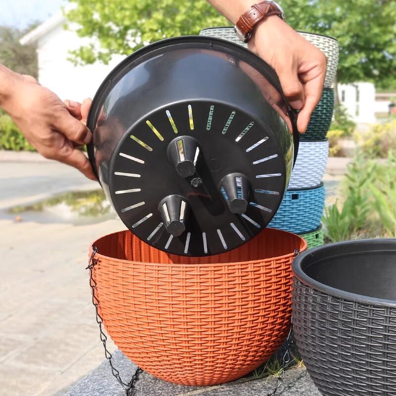 Maididuo Hanging Rattan Plant Pot