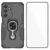 For Samsung Galaxy A16 4G/Galaxy A16 5G Phone Case WANLONFENG PC TPU Back Cover Kickstand with Tempered Glass