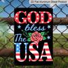 2D Flat, Decorative Sign & Plaque, Metal Sign, Retro Sign for Wall Decor, Funny Signs, 'God Bless The USA' Patriotic Wall Art Plaque with American