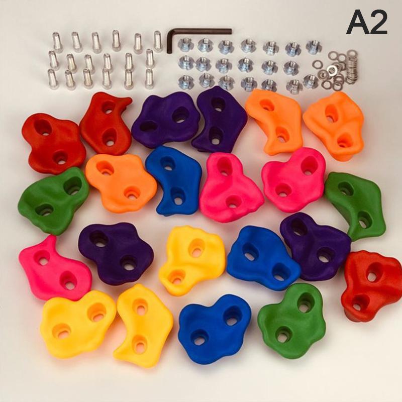 

Kids Rock Climbing Toys Wood Wall Stones Plastic Climbing Rock