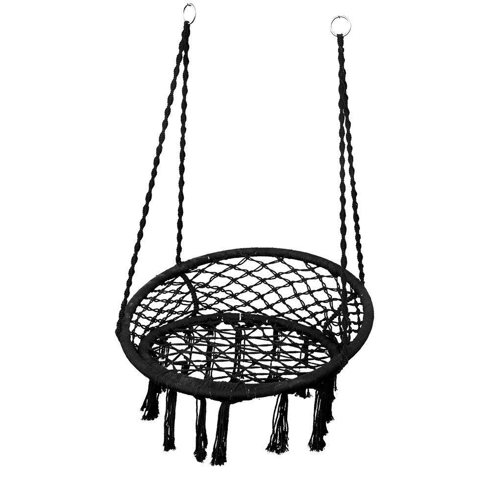 Nordic Style Cotton Rope Hanging Chair - Indoor/Outdoor Tassel Swing Hammock