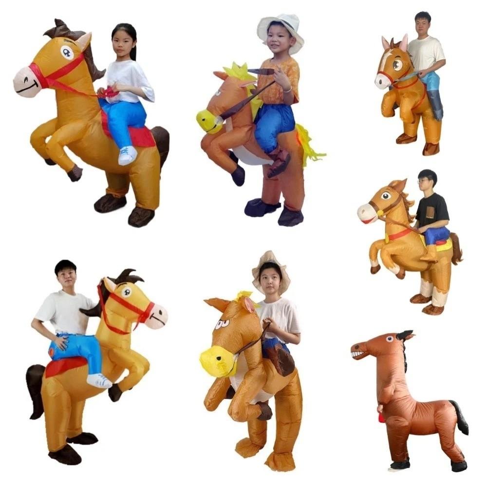 Wasserdichtes aufblasbares Pferdereitkostüm Kreatives Party-Cosplay-Outfit Halloween-Kostüm