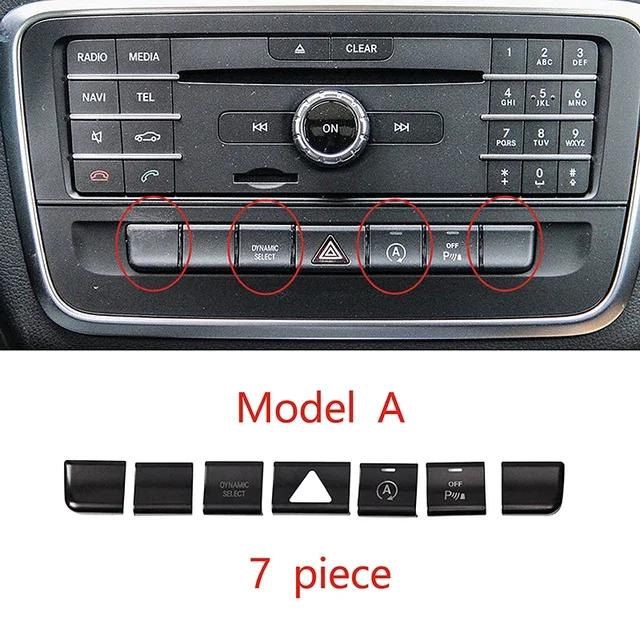 Car Console Air Conditioner Function Buttons Trim Sticker For Mercedes Benz GLA X156 CLA C117 A B Class W176 W246 2013-2017
