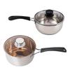 Stainless Steel Composite Bottom Milk and Soup Pot with Lid and Single Handle