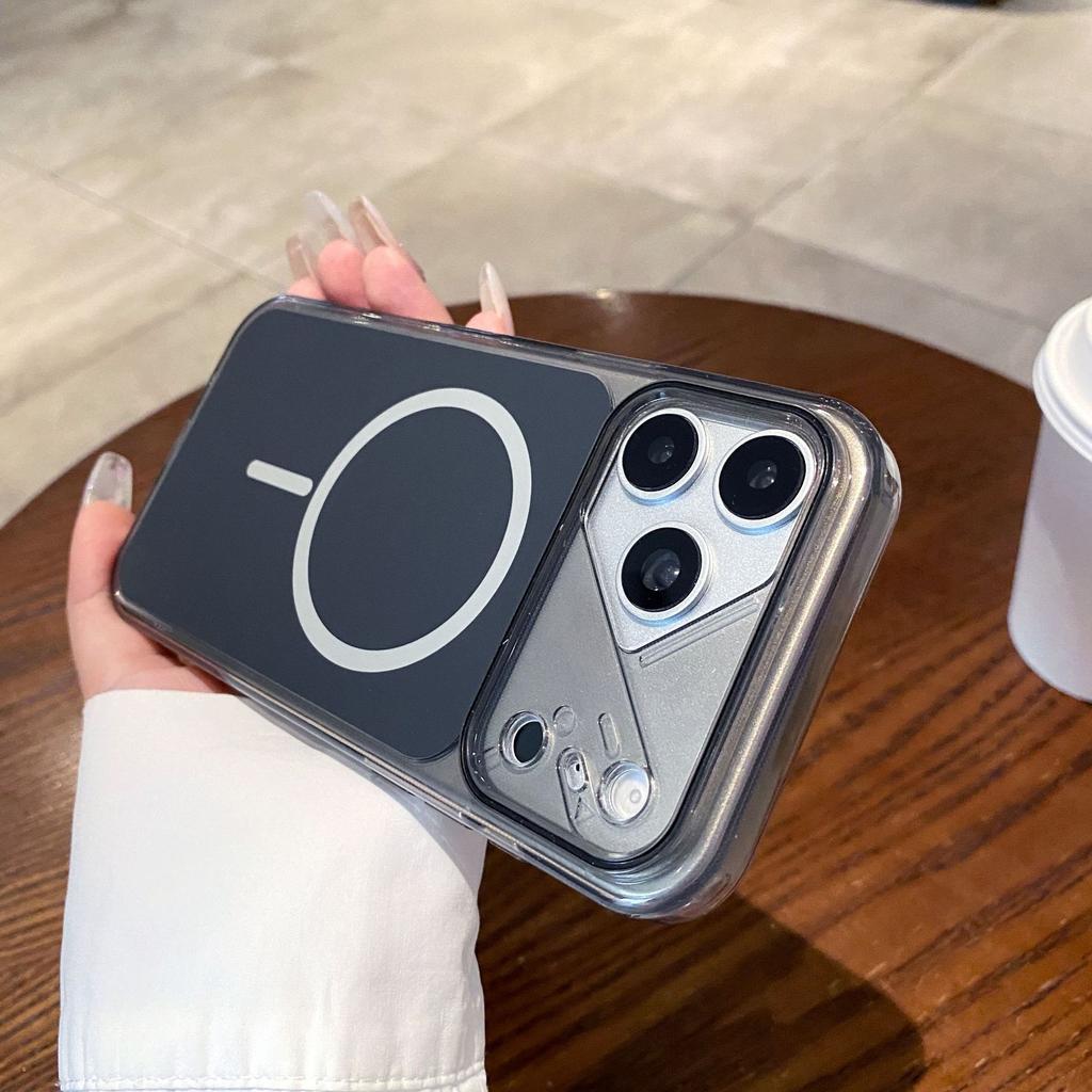 Applicable to Apple 17Promax mobile phone case, new transparent color iPhone16PM magnetic charging 15PM anti-drop protective case