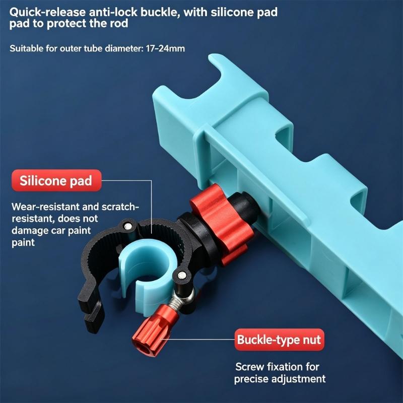 Universal Adjustable Rod Rack Brackets Replacement Light Weight Motorcycle Fishing Roles Holder Easy To Install