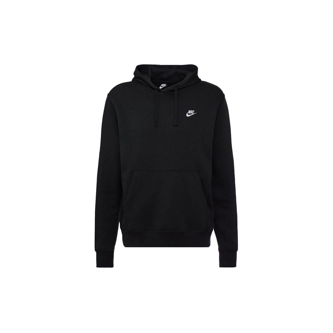 Nike Sportswear Club Fleece Pullover Hoodie  Black white  Men s BV2654-010 XL