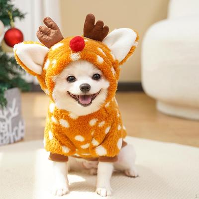 Holiday Apparel for Pets, Dog And Cat Pajamas with Reindeer Design