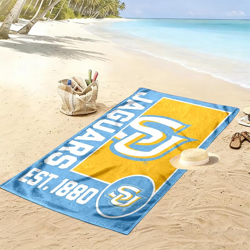 Southern Jaguars Print Beach Towel, Large Soft Quick Dry Towel for Beach Camping Swimming